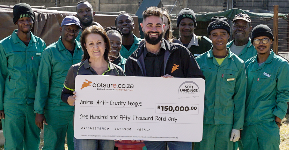 DOTSURE.CO.ZA AND AACL JOIN FORCES FOR ANIMALS IN NEED