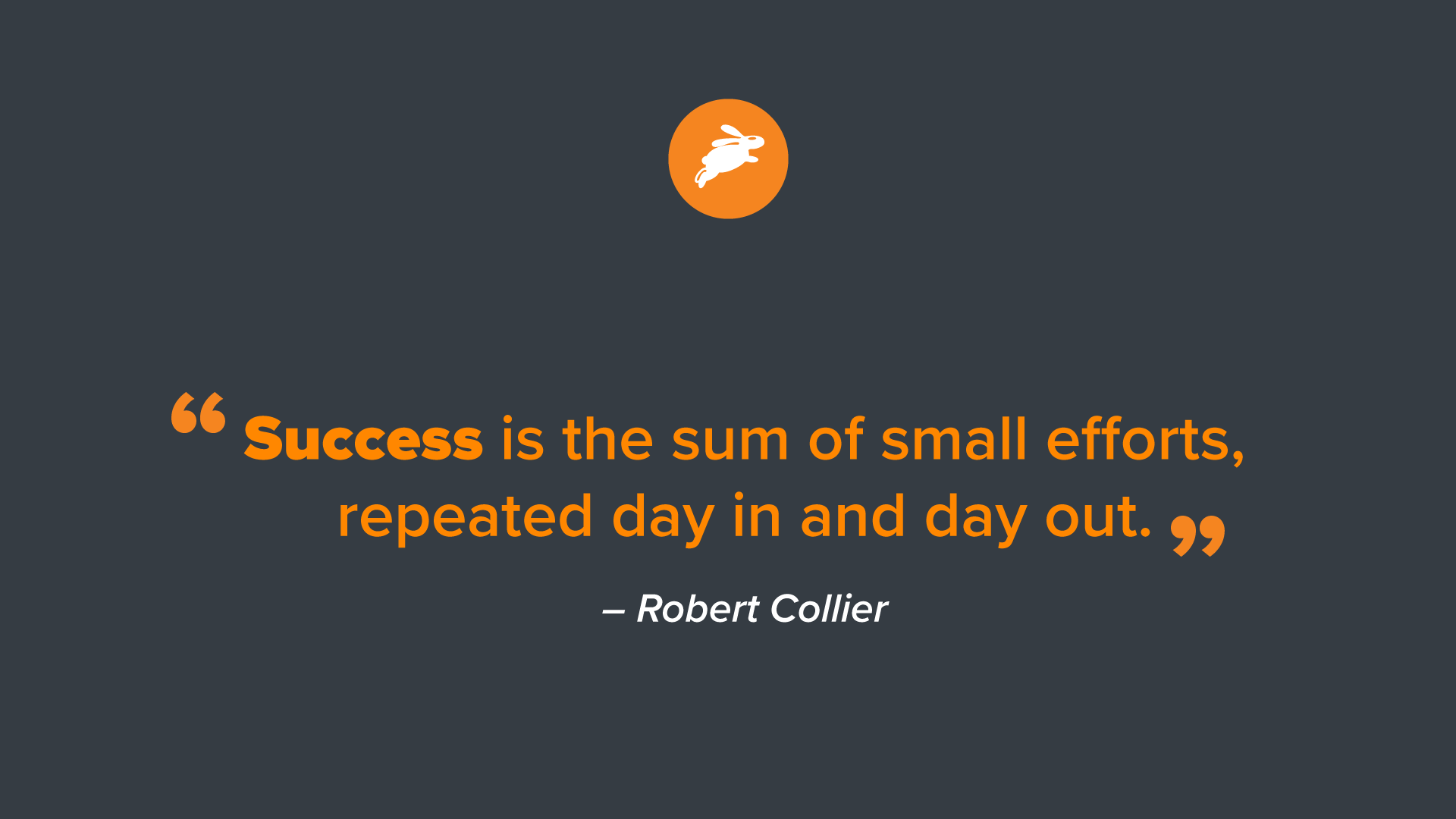 An inspiring quote emphasizing that success comes from daily small efforts, encouraging a consistent and dedicated approach.