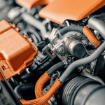 A close-up of a car engine, one of the parts covered under your extended motor warranty with Dotsure.