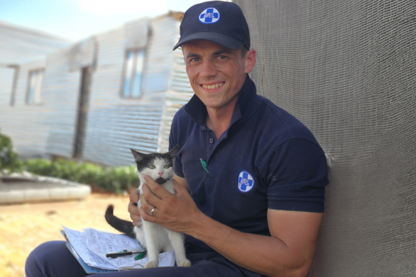 NSPCA Senior Inspector with a cat