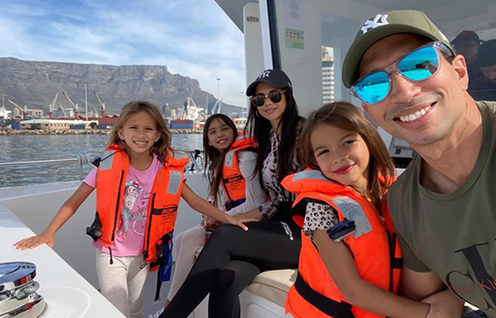 Mrs South Africa 2026 finalist, Megan Cyster, with her family in Cape Town