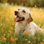 labrador in a field
